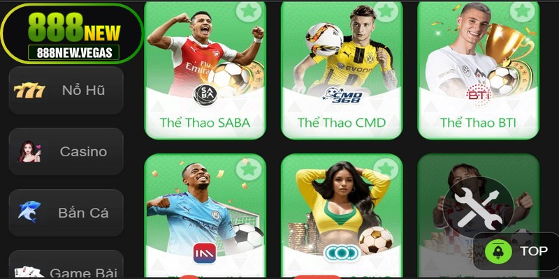 Thể thao 888NEW cung cấp đa dạng các trận đấu hấp dẫn