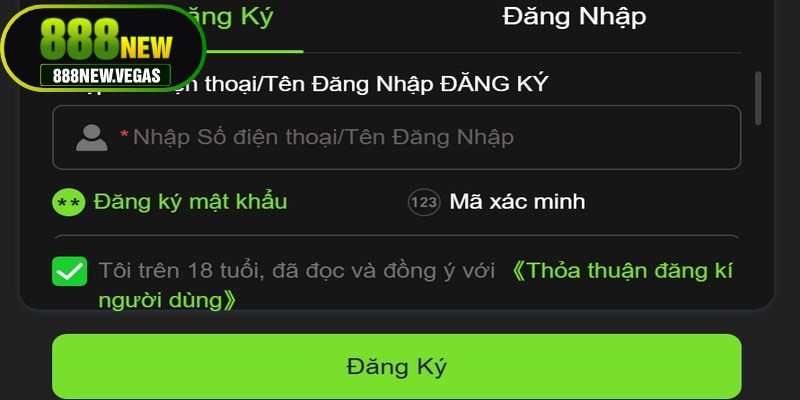 Hướng dẫn quy trình đăng ký 888NEW chi tiết
