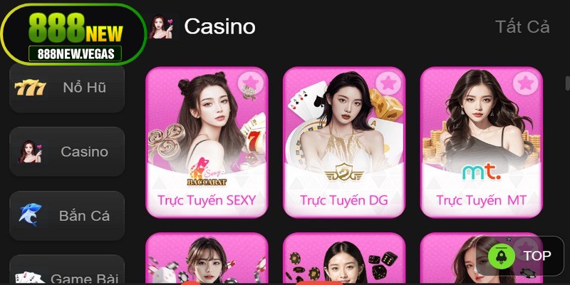 Live casino 888NEW là nền tảng casino trực tuyến